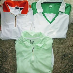Lot of 3 Womens Izod Drifit Golf Shirts XL